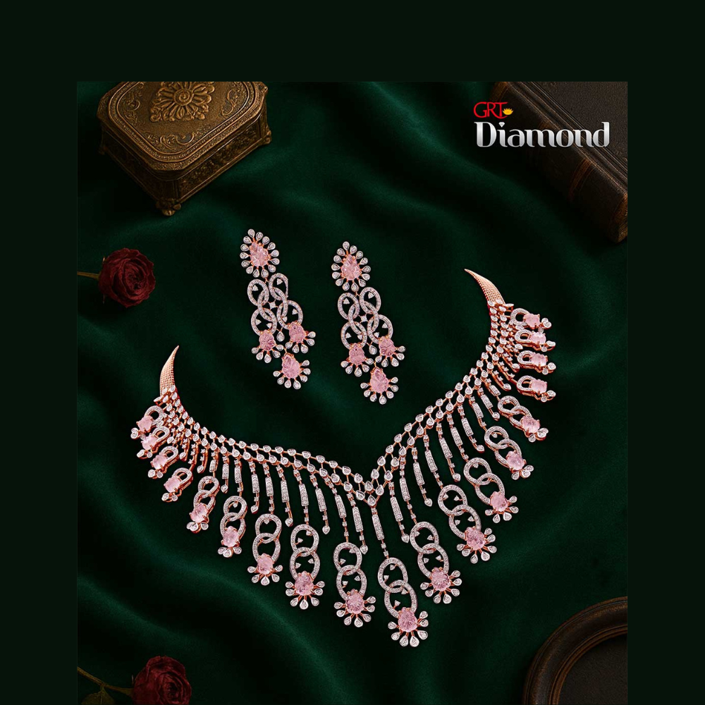 GRT Jewellers Latest Diamond Necklace